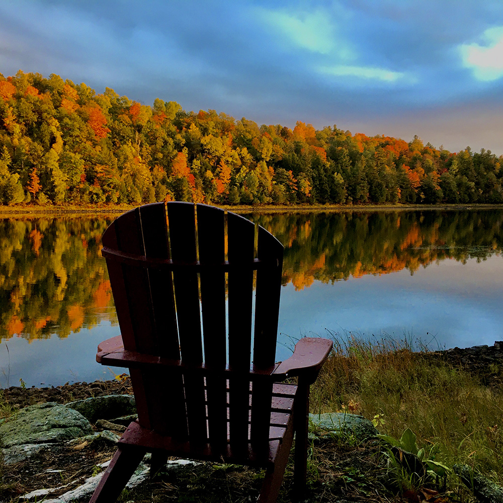 Chair beside the lake
