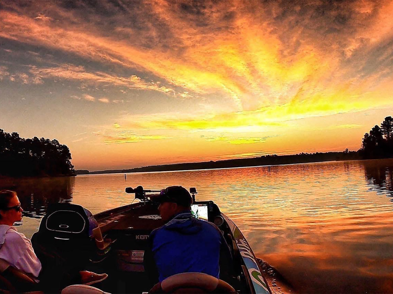 striking yellow, orange, and purple sunset