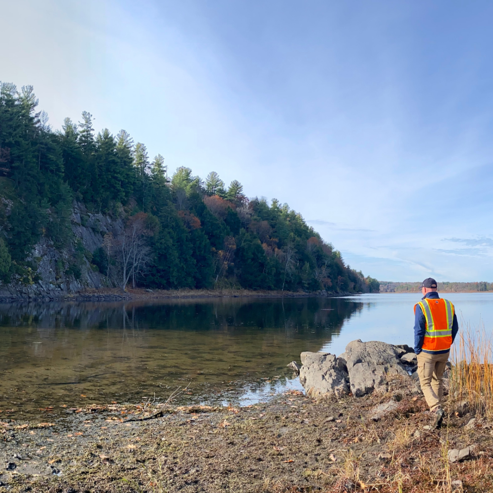 A steward at Red Lake Preserve